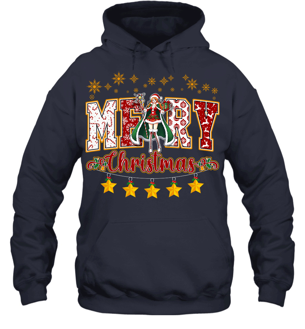 One Piece Nami Spreads Christmas Cheer Graphic T-shirt