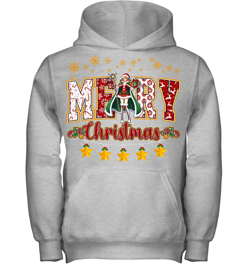 One Piece Nami Spreads Christmas Cheer Graphic T-shirt
