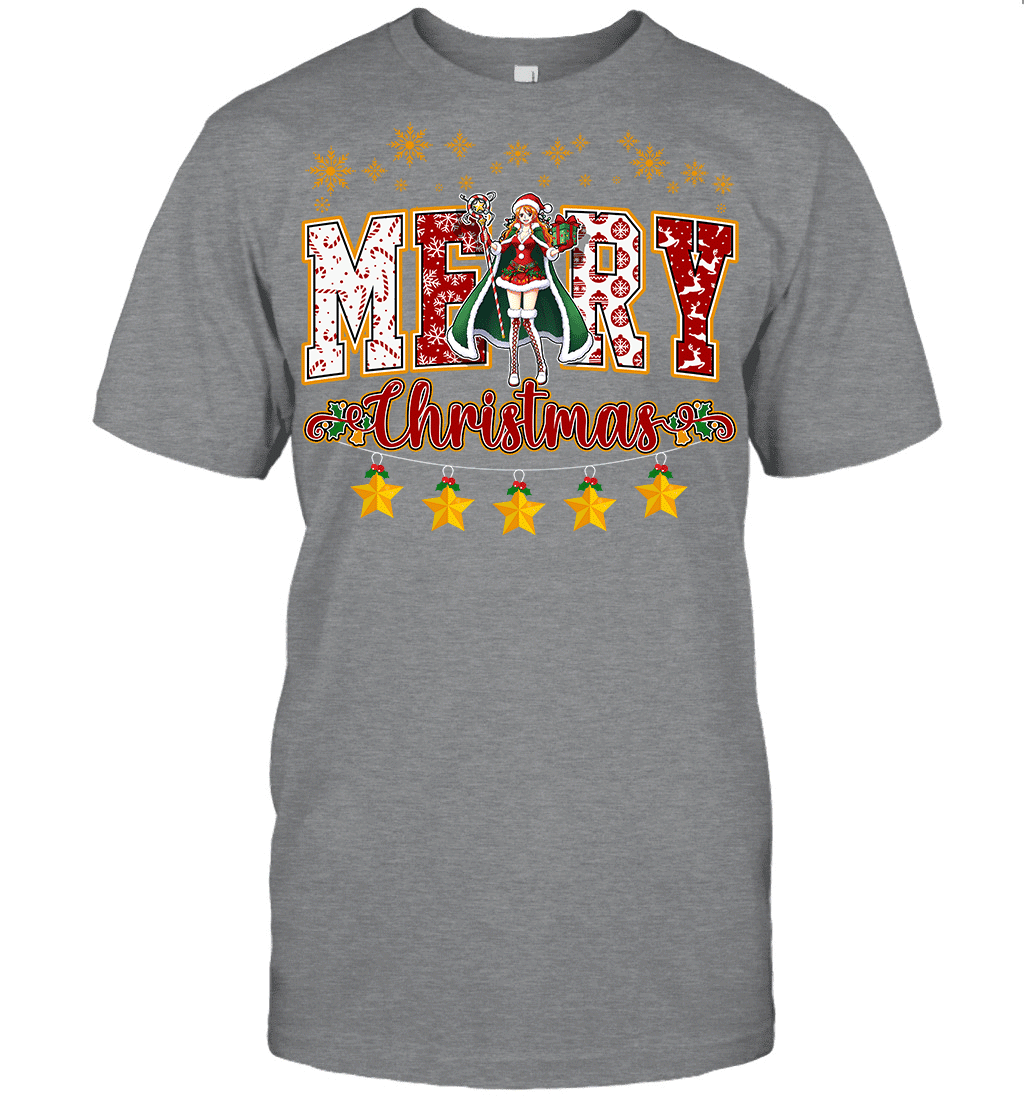 One Piece Nami Spreads Christmas Cheer Graphic T-shirt