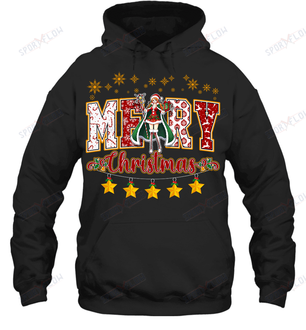 One Piece Nami Spreads Christmas Cheer Graphic T-shirt