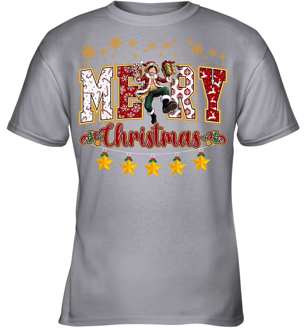 One Piece Monkey D. Luffy Spreads Christmas Cheer Graphic T-shirt