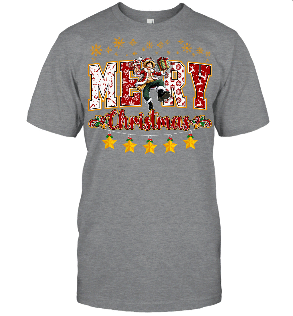 One Piece Monkey D. Luffy Spreads Christmas Cheer Graphic T-shirt