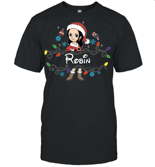 Nico Robin Christmas Magic Light Up Your Holiday With Style Graphic T-shirt