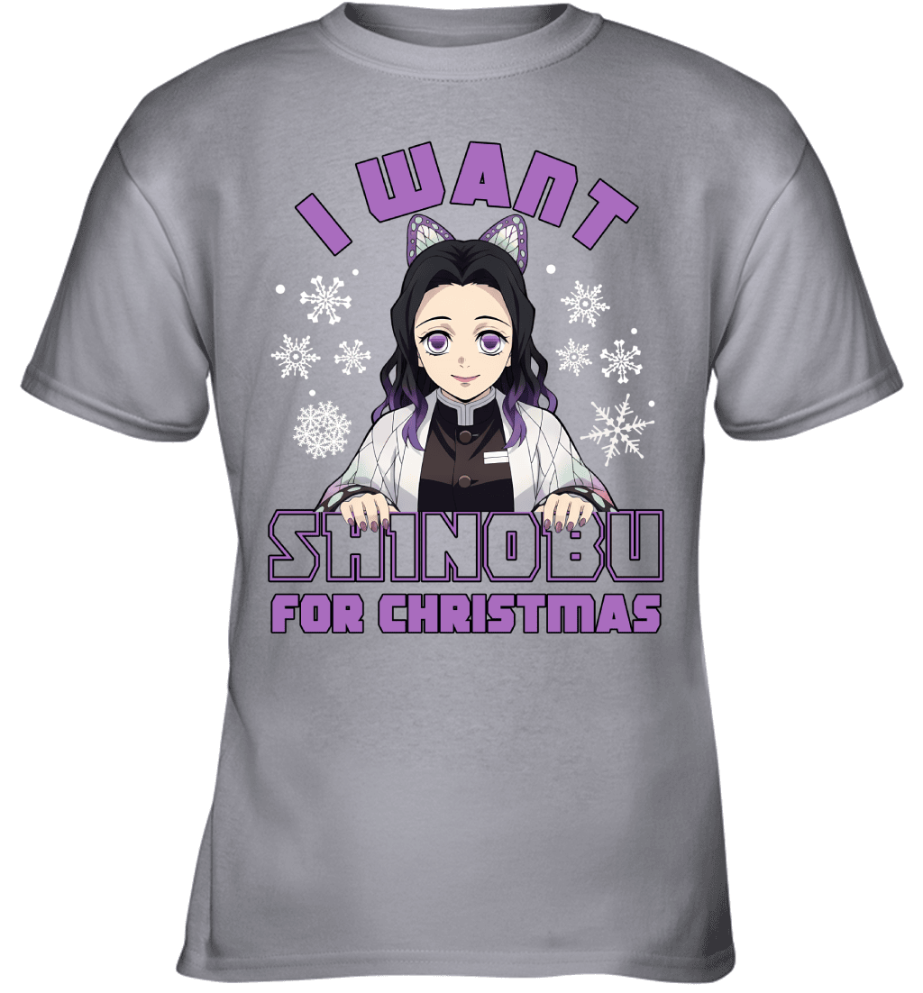 Kochou Shinobu Demon Slayer I Want Shinobu For Christmas T-shirt