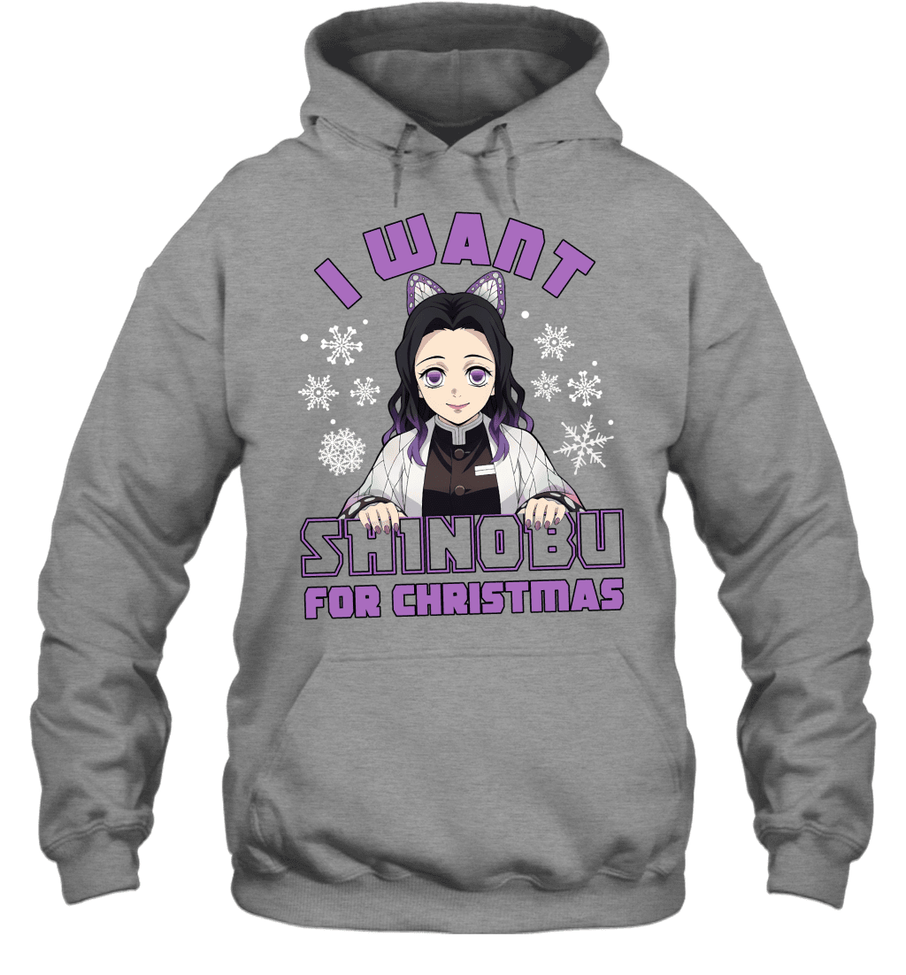 Kochou Shinobu Demon Slayer I Want Shinobu For Christmas T-shirt