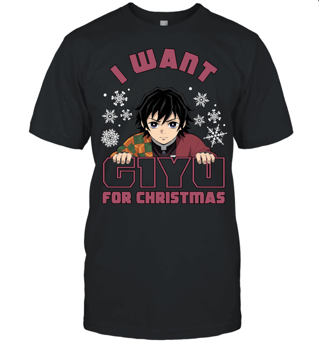 Giyu Tomioka Demon Slayer I Want Giyu For Christmas T-shirt