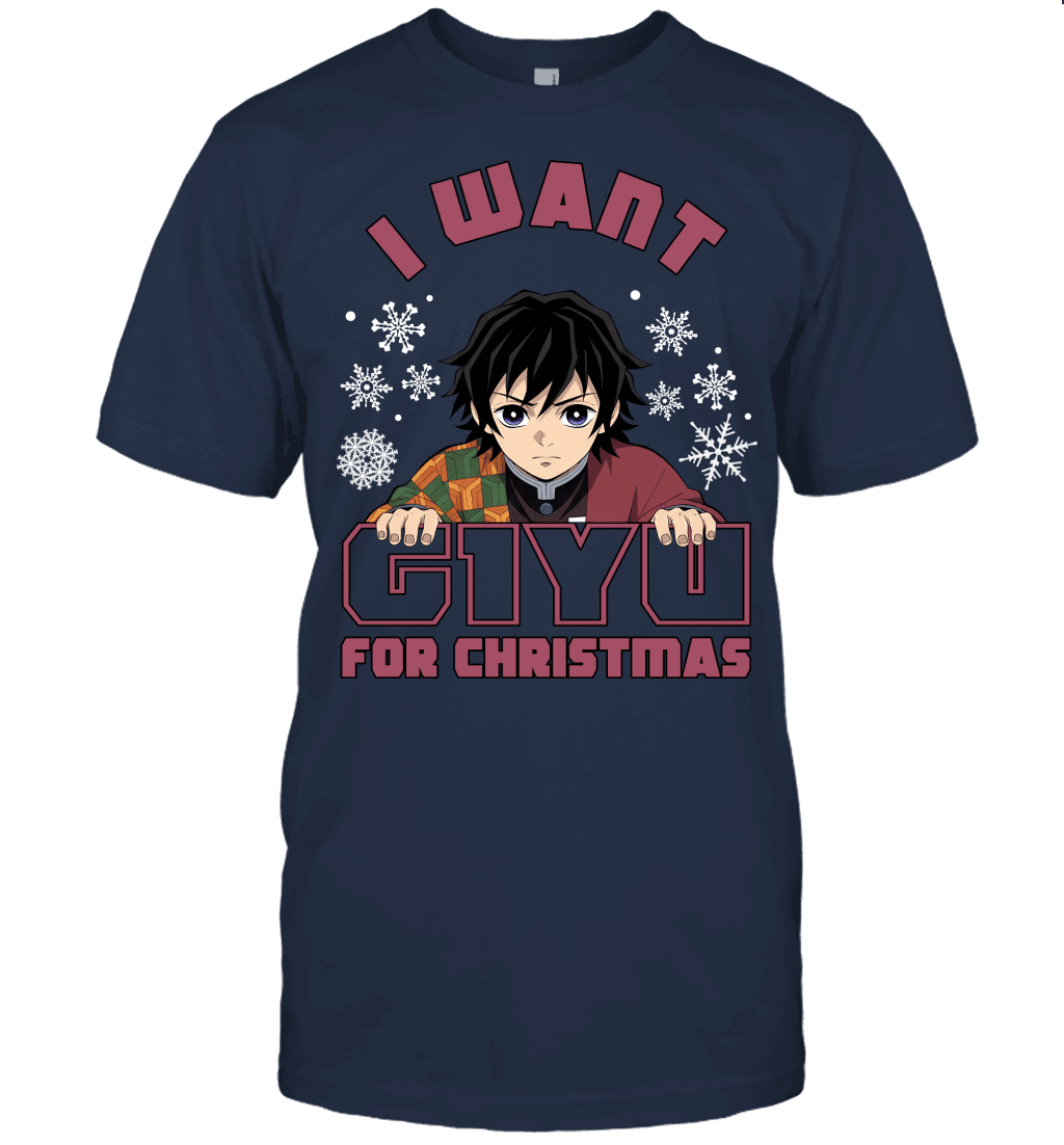 Giyu Tomioka Demon Slayer I Want Giyu For Christmas T-shirt