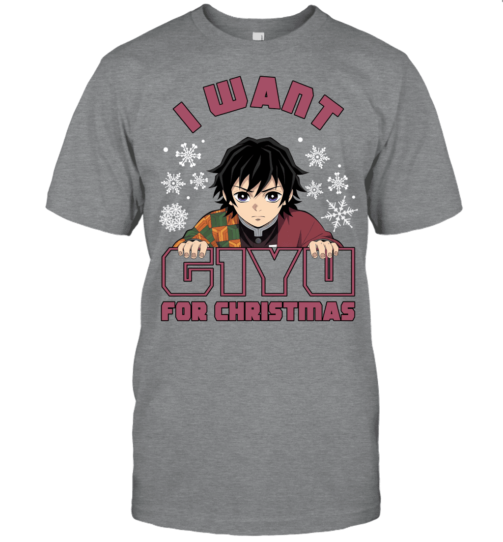 Giyu Tomioka Demon Slayer I Want Giyu For Christmas T-shirt