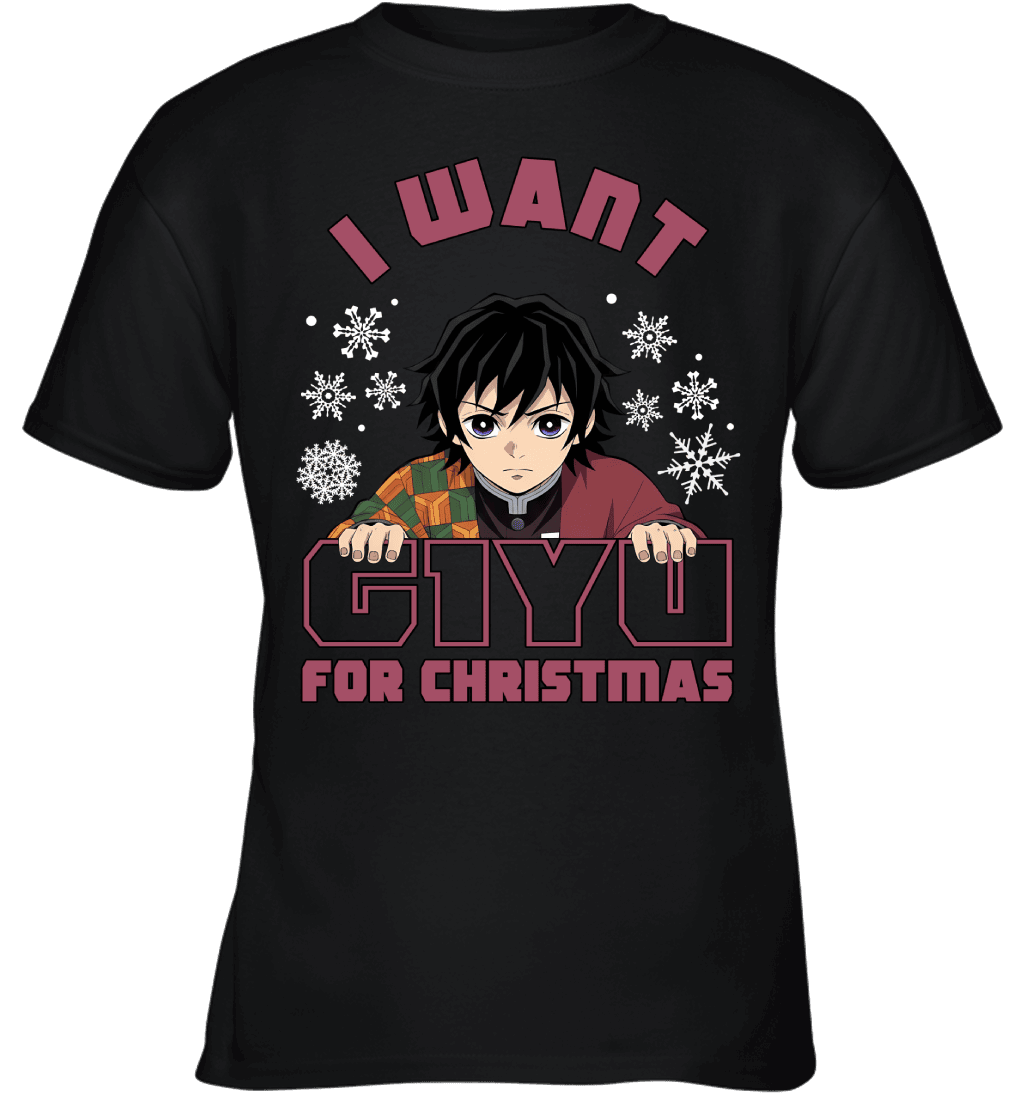 Giyu Tomioka Demon Slayer I Want Giyu For Christmas T-shirt