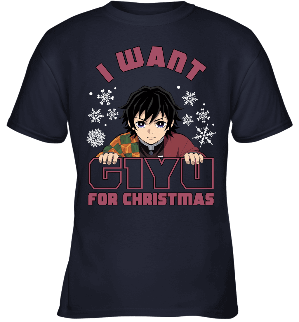 Giyu Tomioka Demon Slayer I Want Giyu For Christmas T-shirt