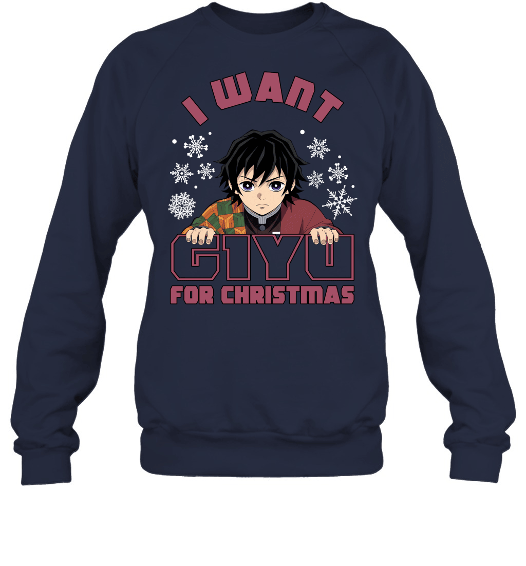 Giyu Tomioka Demon Slayer I Want Giyu For Christmas T-shirt