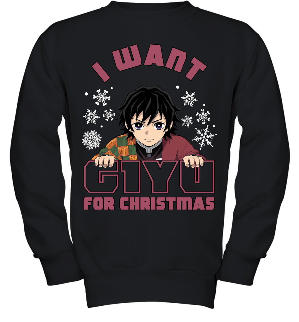 Giyu Tomioka Demon Slayer I Want Giyu For Christmas T-shirt
