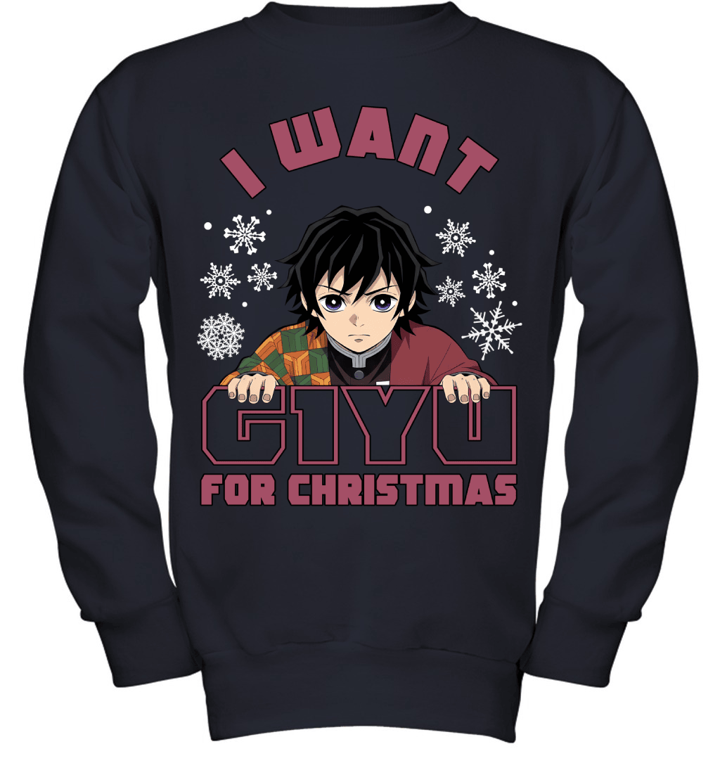 Giyu Tomioka Demon Slayer I Want Giyu For Christmas T-shirt