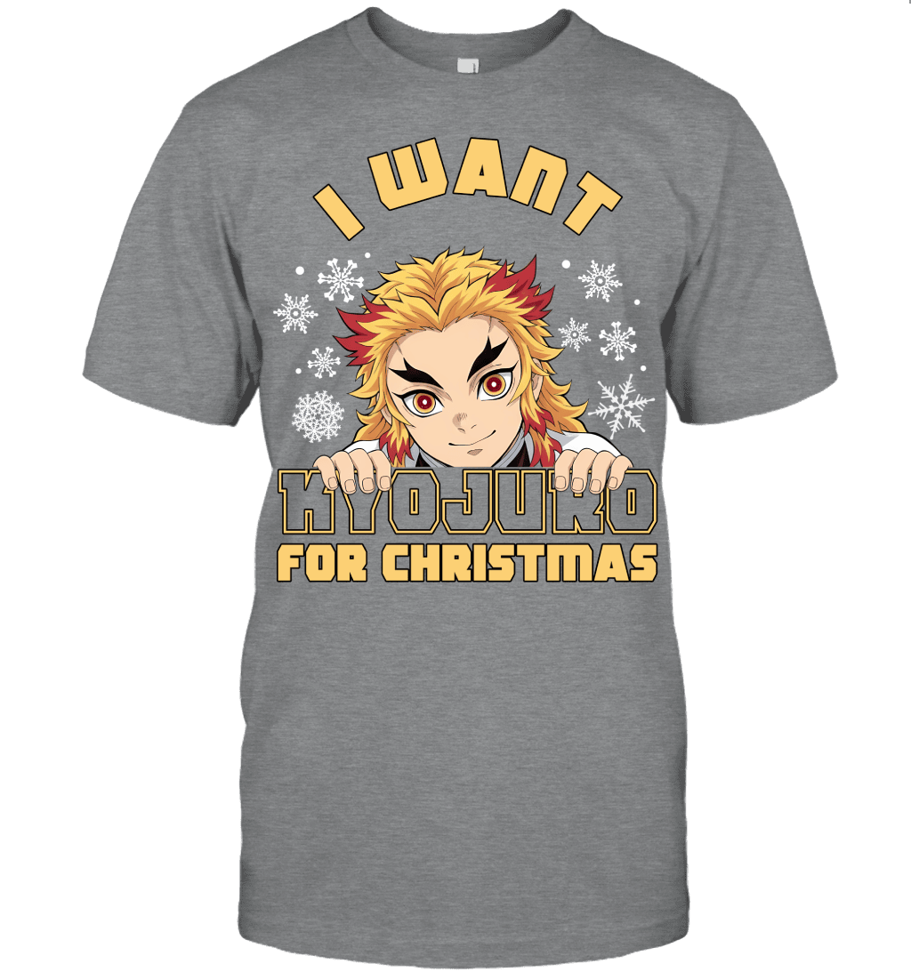 Kyojuro Rengoku Demon Slayer I Want Kyojuro For Christmas T-shirt