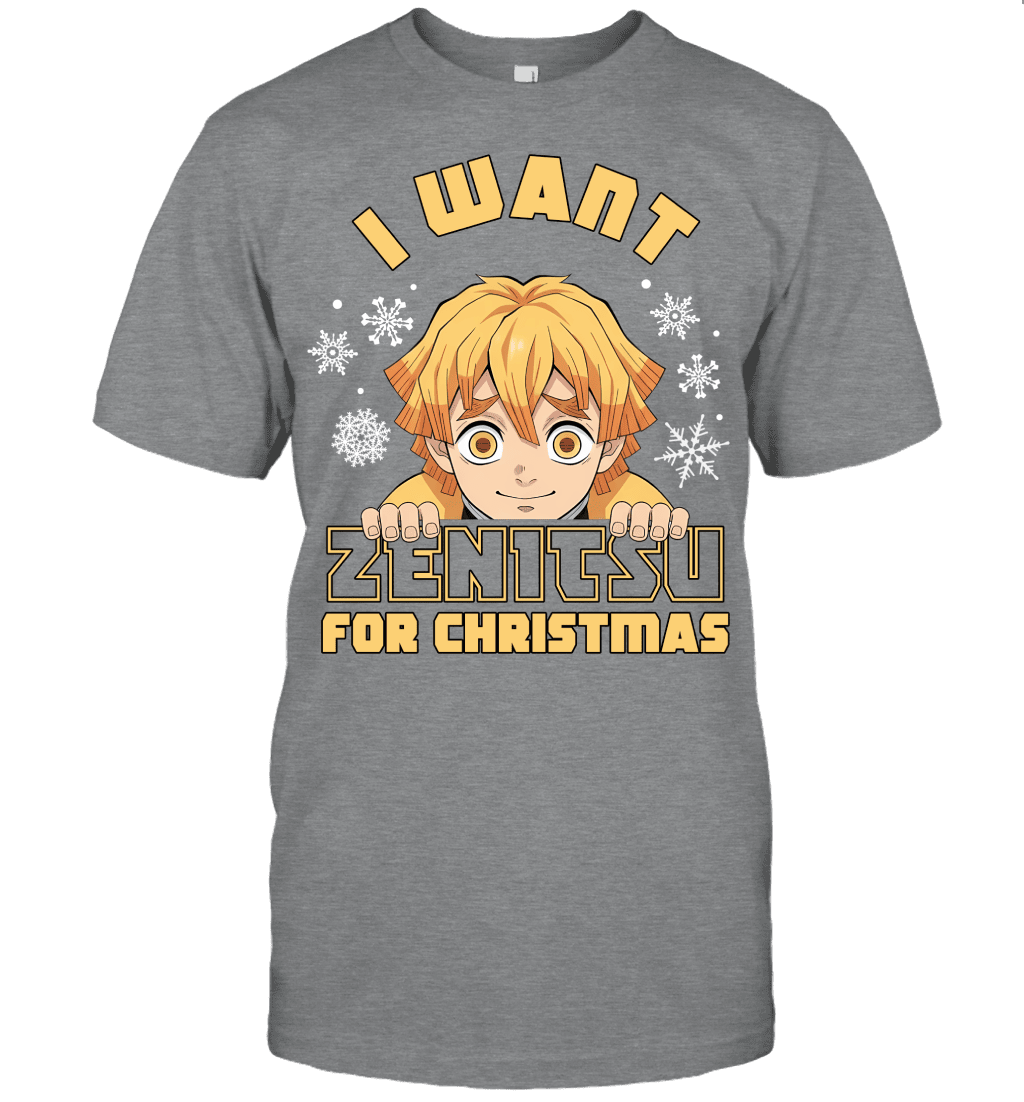 Zenitsu Agatsuma Demon Slayer I Want Zenitsu For Christmas T-shirt