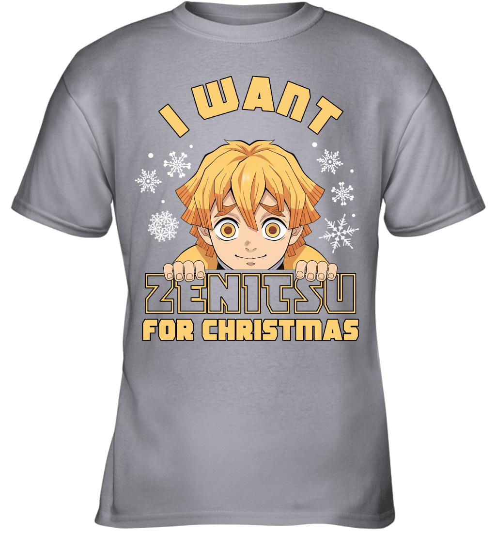 Zenitsu Agatsuma Demon Slayer I Want Zenitsu For Christmas T-shirt