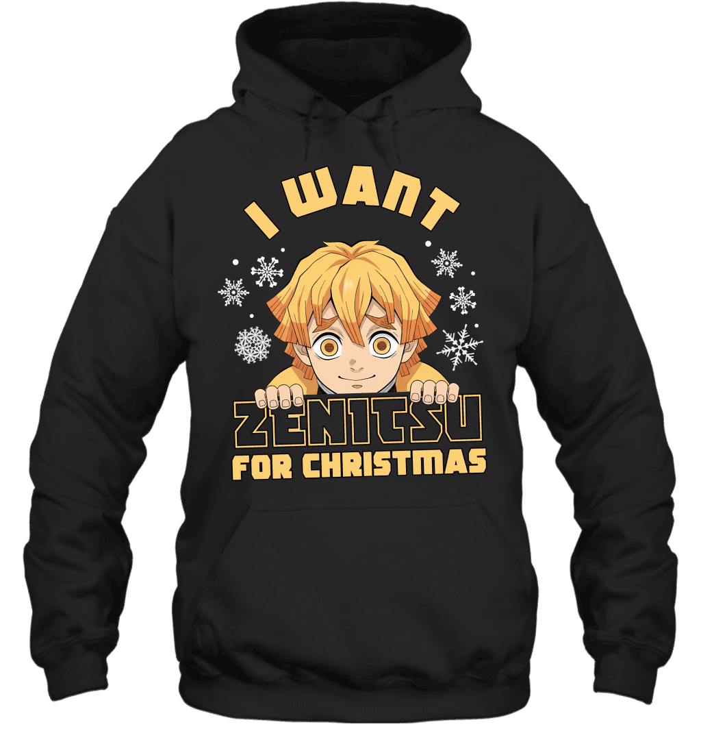 Zenitsu Agatsuma Demon Slayer I Want Zenitsu For Christmas T-shirt