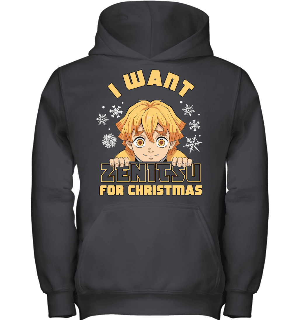 Zenitsu Agatsuma Demon Slayer I Want Zenitsu For Christmas T-shirt