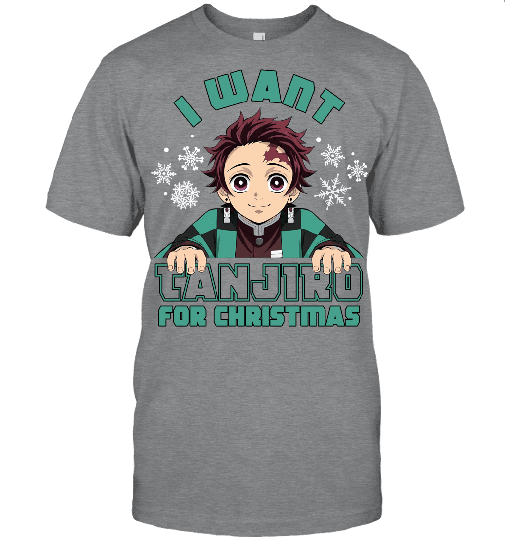 Tanjiro Kamado Demon Slayer I Want Tanjiro For Christmas T-shirt