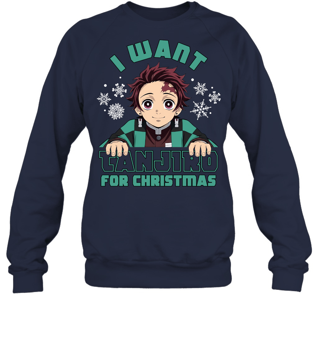 Tanjiro Kamado Demon Slayer I Want Tanjiro For Christmas T-shirt