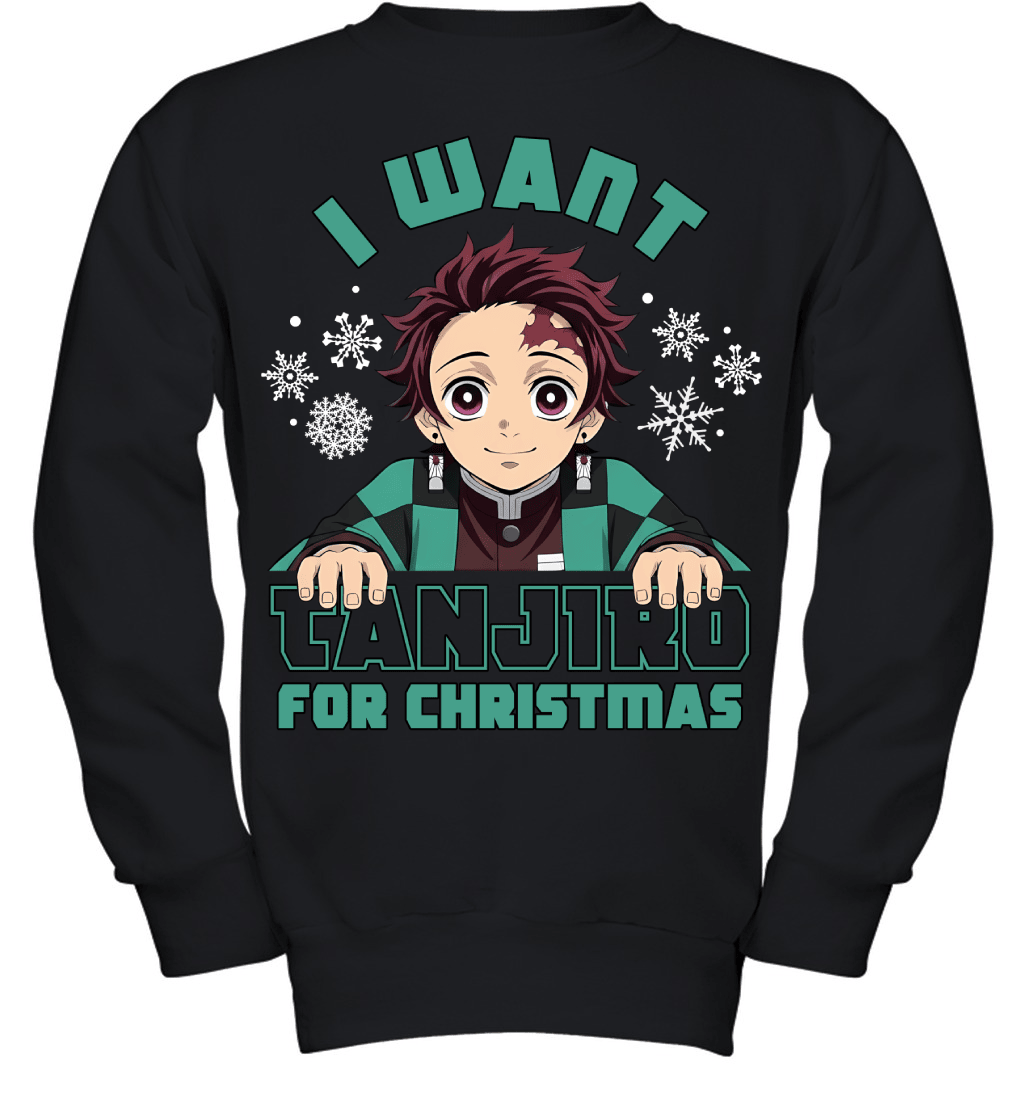 Tanjiro Kamado Demon Slayer I Want Tanjiro For Christmas T-shirt