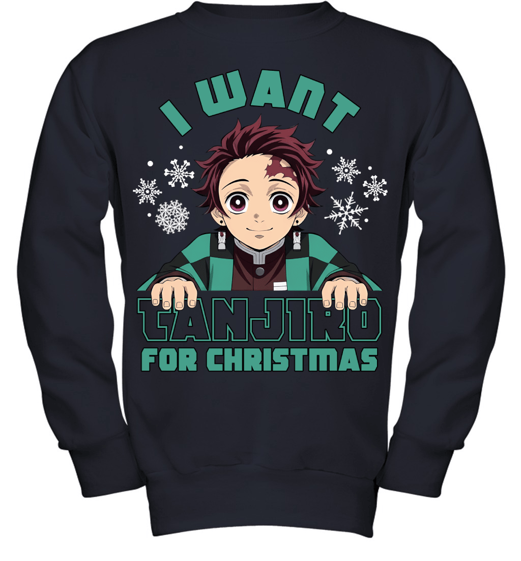 Tanjiro Kamado Demon Slayer I Want Tanjiro For Christmas T-shirt