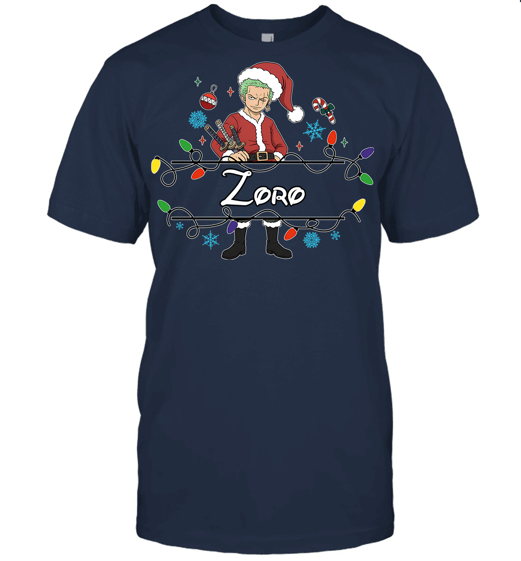 Roronoa Zoro Christmas Magic Light Up Your Holiday With Style Graphic T-shirt