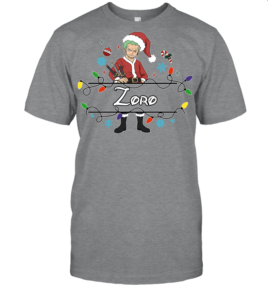 Roronoa Zoro Christmas Magic Light Up Your Holiday With Style Graphic T-shirt