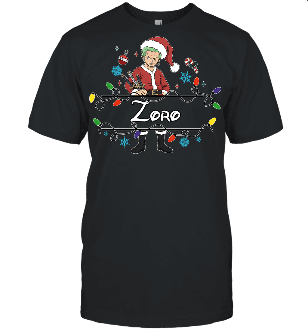 Roronoa Zoro Christmas Magic Light Up Your Holiday With Style Graphic T-shirt