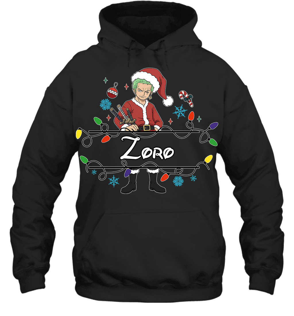 Roronoa Zoro Christmas Magic Light Up Your Holiday With Style Graphic T-shirt