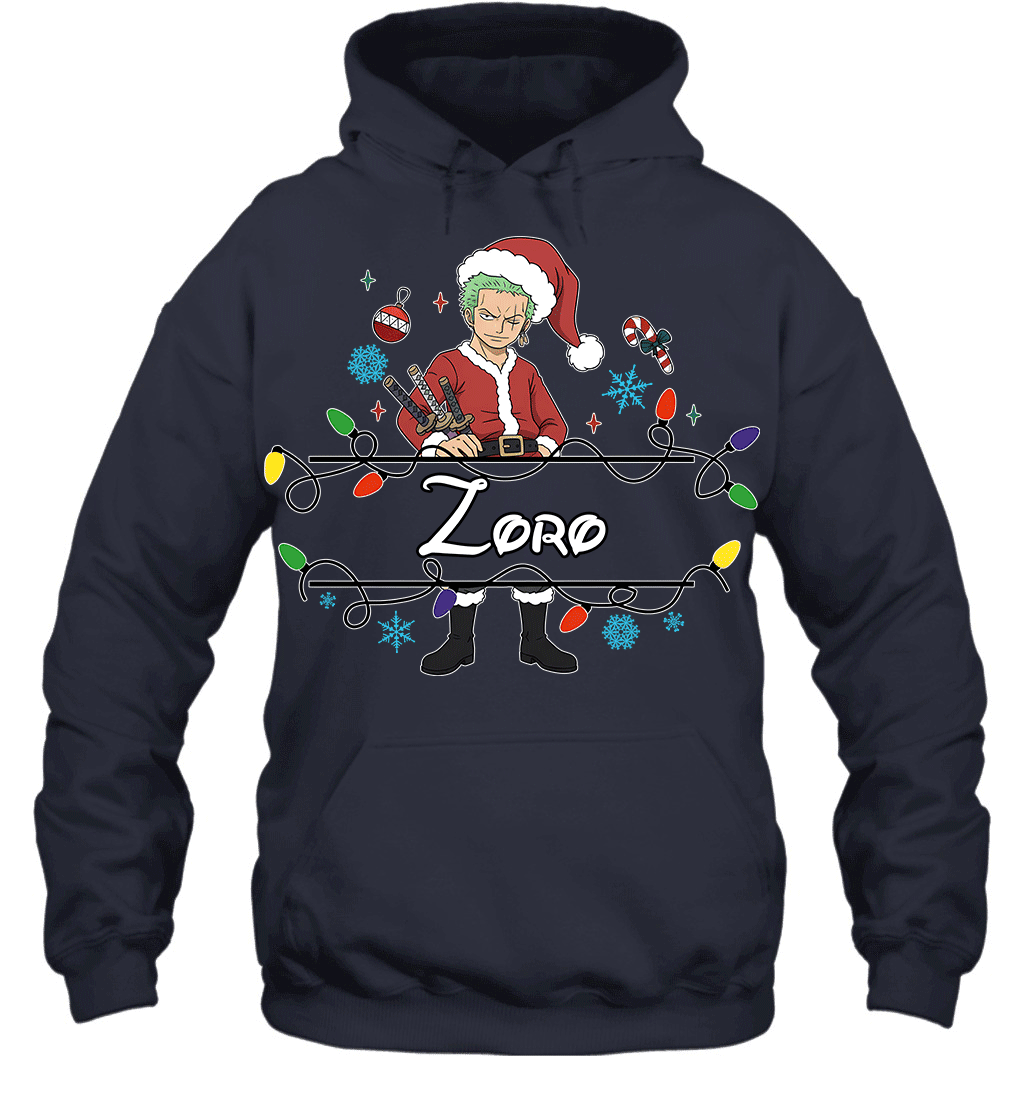 Roronoa Zoro Christmas Magic Light Up Your Holiday With Style Graphic T-shirt