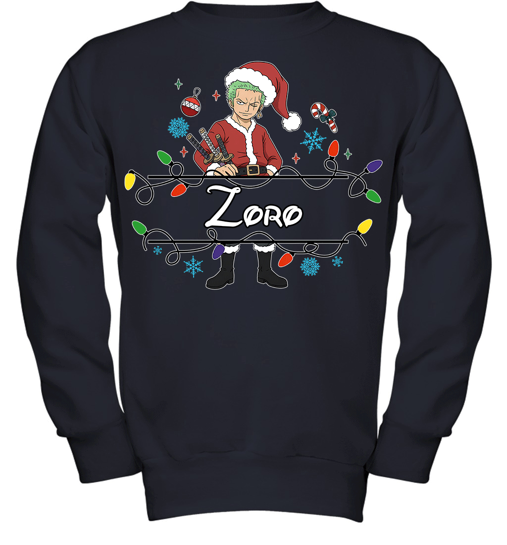 Roronoa Zoro Christmas Magic Light Up Your Holiday With Style Graphic T-shirt