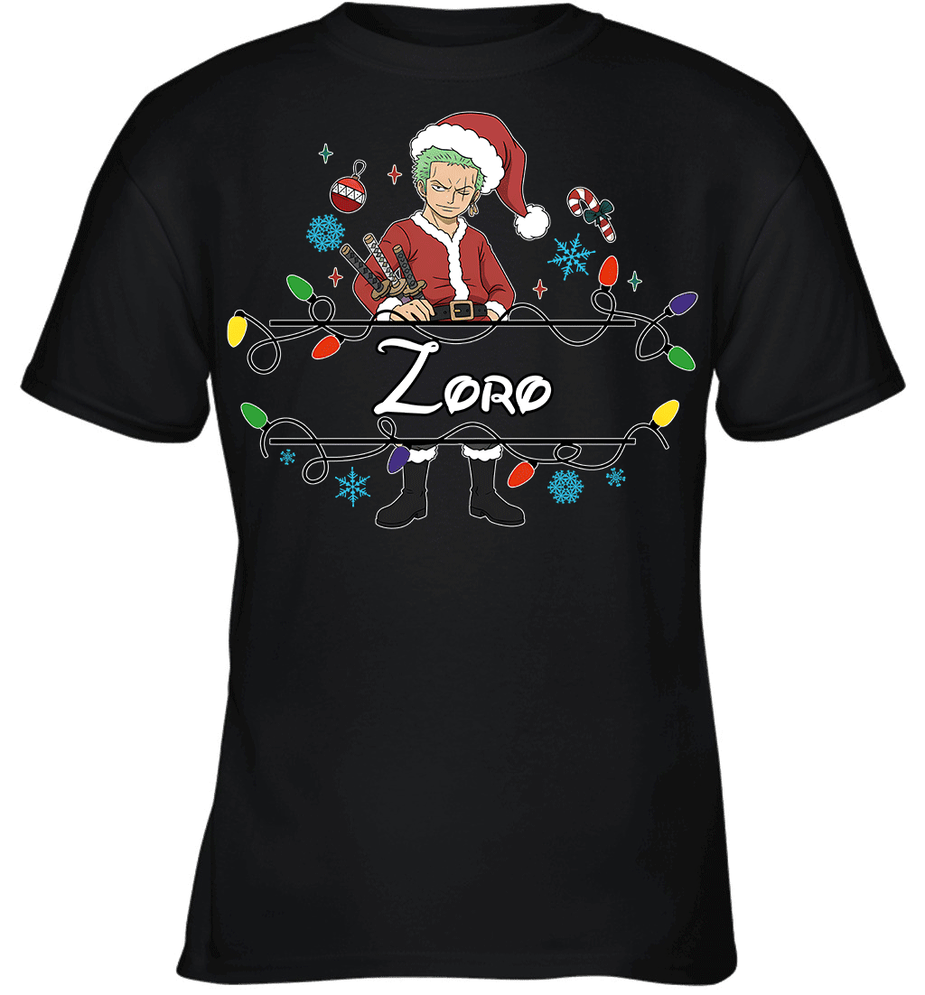 Roronoa Zoro Christmas Magic Light Up Your Holiday With Style Graphic T-shirt