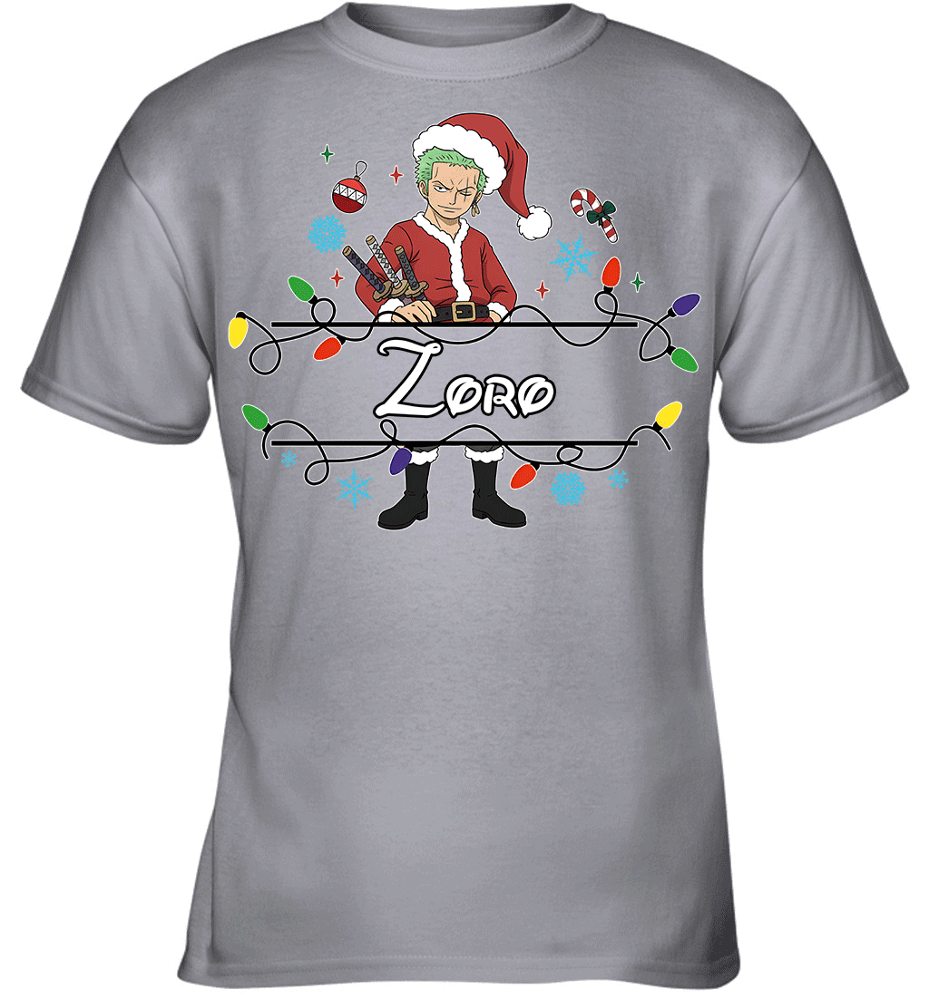 Roronoa Zoro Christmas Magic Light Up Your Holiday With Style Graphic T-shirt