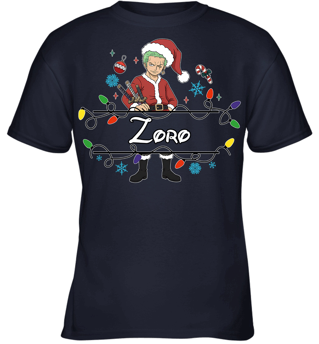 Roronoa Zoro Christmas Magic Light Up Your Holiday With Style Graphic T-shirt