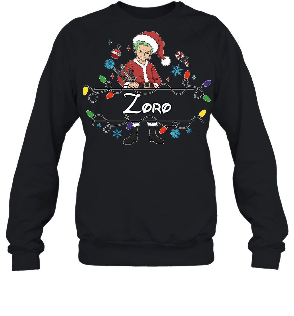 Roronoa Zoro Christmas Magic Light Up Your Holiday With Style Graphic T-shirt