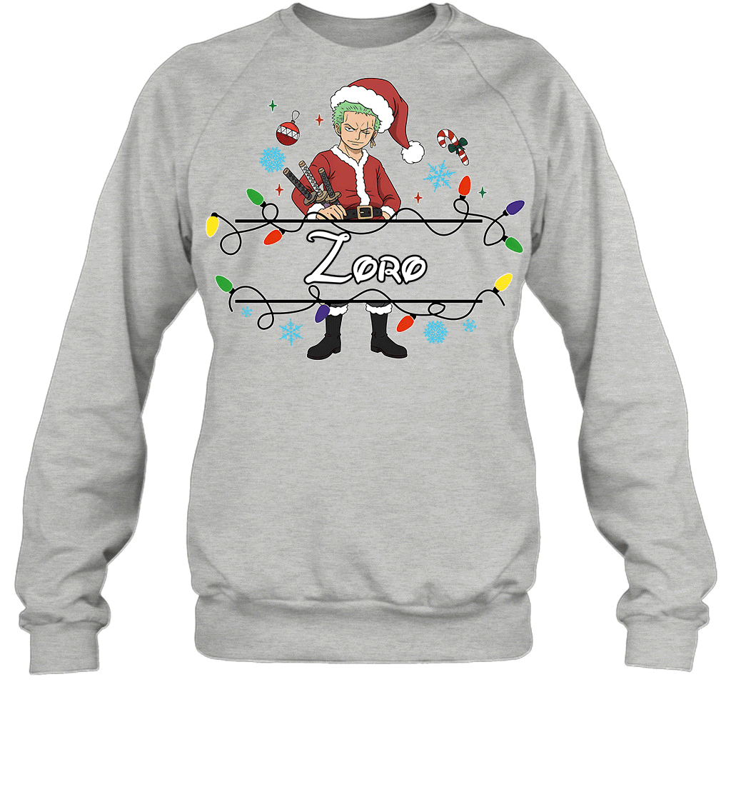 Roronoa Zoro Christmas Magic Light Up Your Holiday With Style Graphic T-shirt