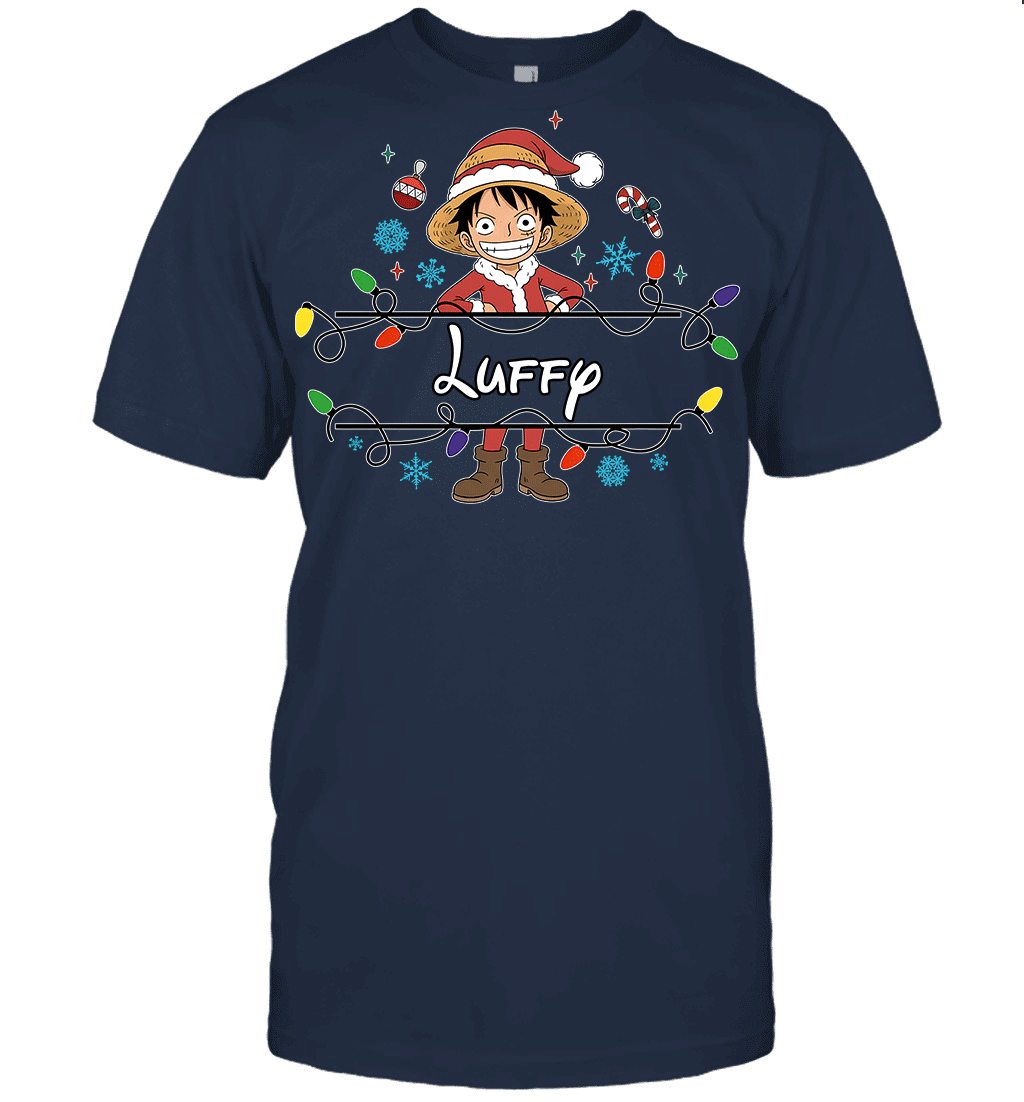 Monkey D. Luffy Christmas Magic Light Up Your Holiday With Style Graphic T-shirt