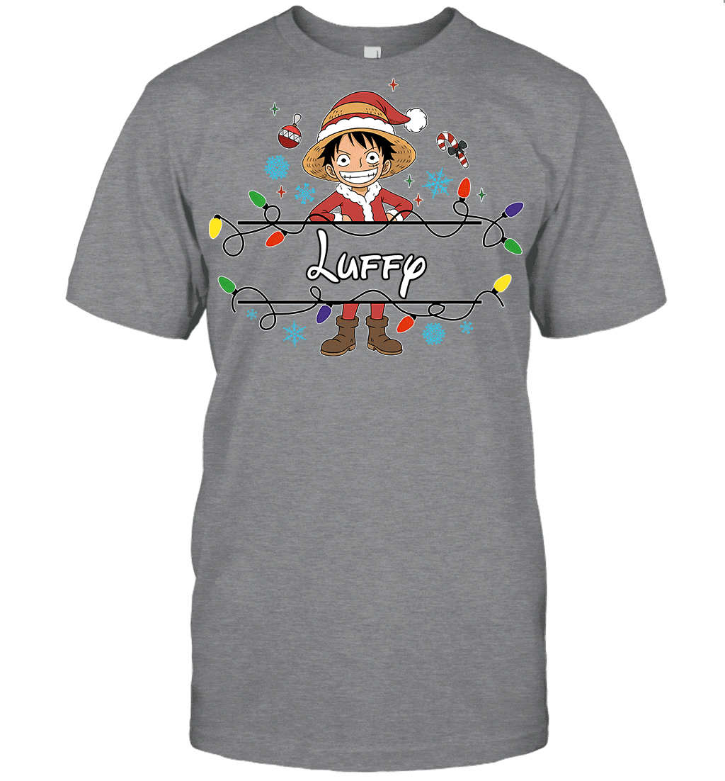 Monkey D. Luffy Christmas Magic Light Up Your Holiday With Style Graphic T-shirt