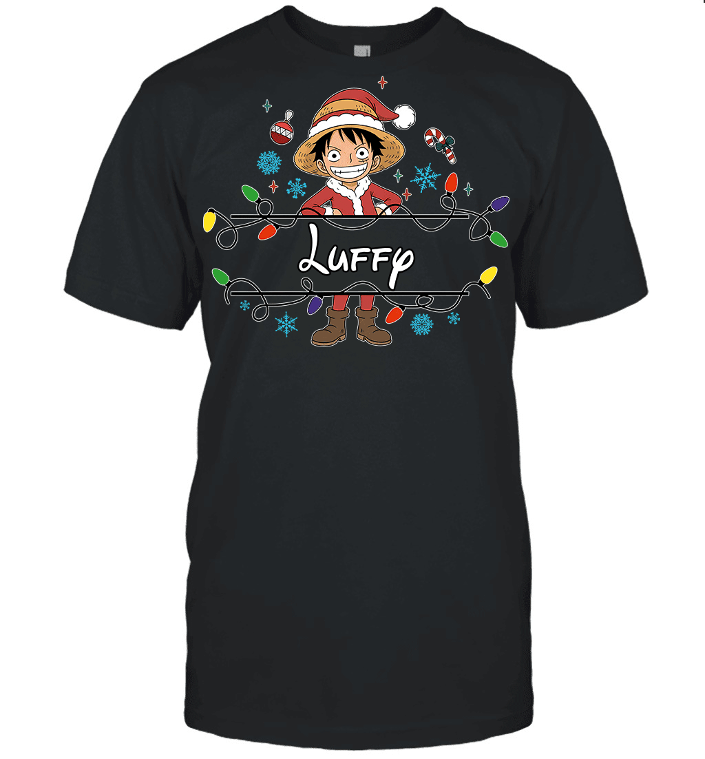 Monkey D. Luffy Christmas Magic Light Up Your Holiday With Style Graphic T-shirt