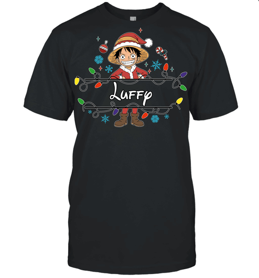 Monkey D. Luffy Christmas Magic Light Up Your Holiday With Style Graphic T-shirt