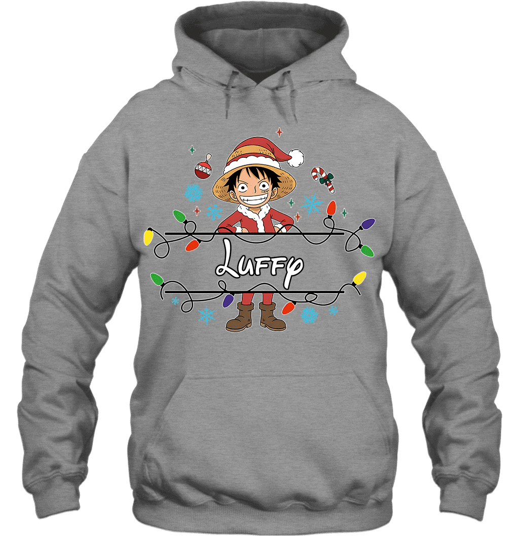 Monkey D. Luffy Christmas Magic Light Up Your Holiday With Style Graphic T-shirt