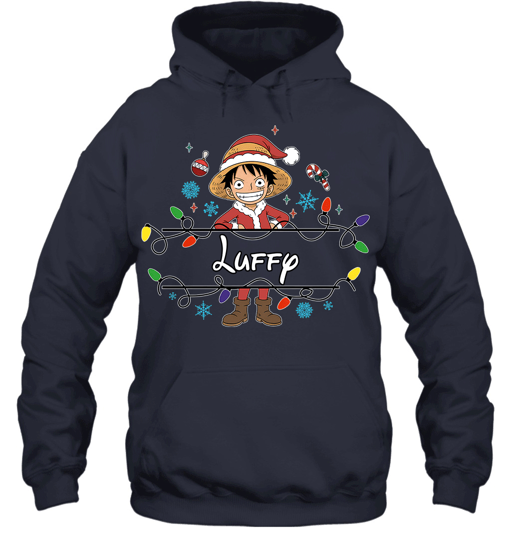 Monkey D. Luffy Christmas Magic Light Up Your Holiday With Style Graphic T-shirt