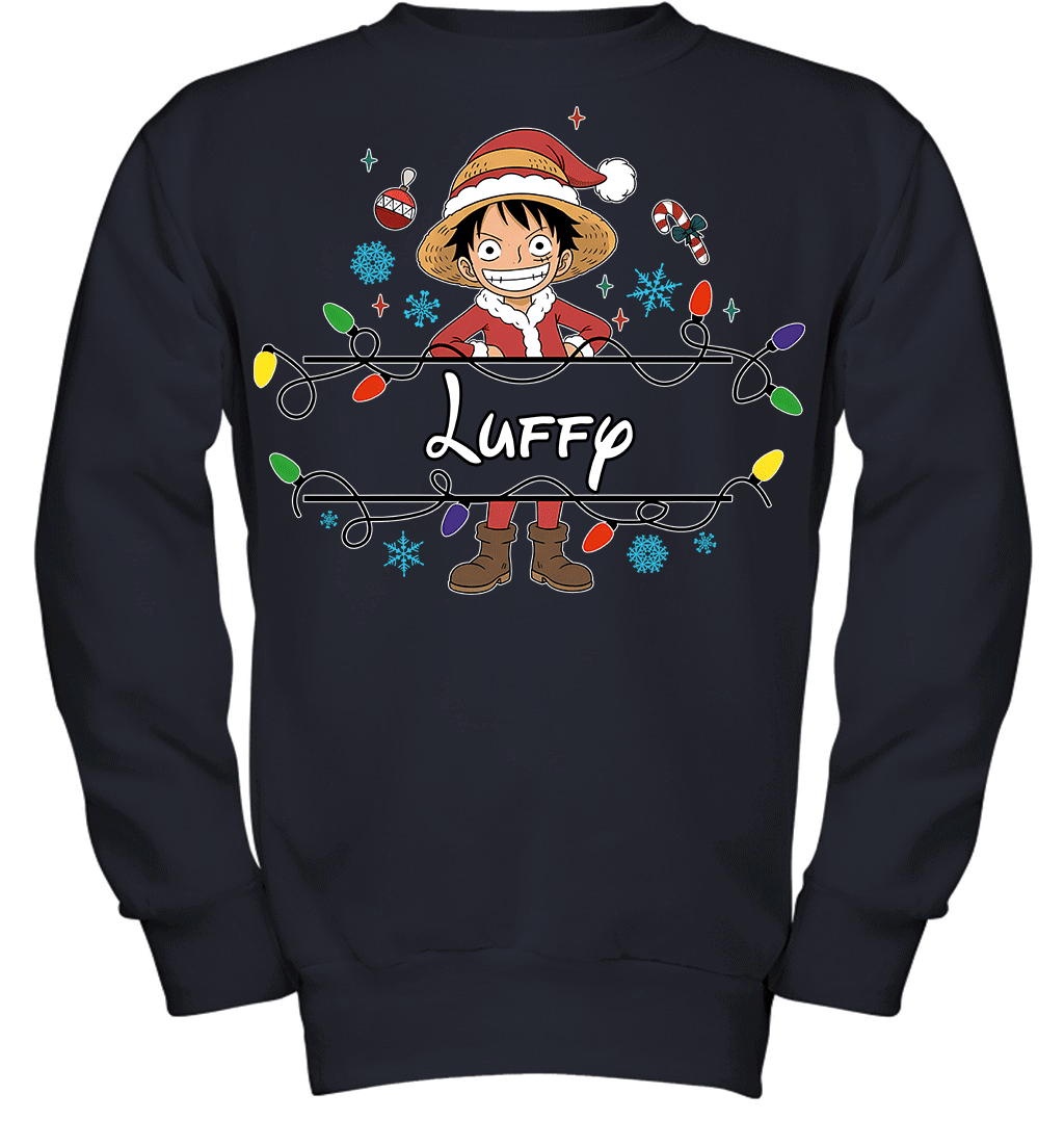 Monkey D. Luffy Christmas Magic Light Up Your Holiday With Style Graphic T-shirt