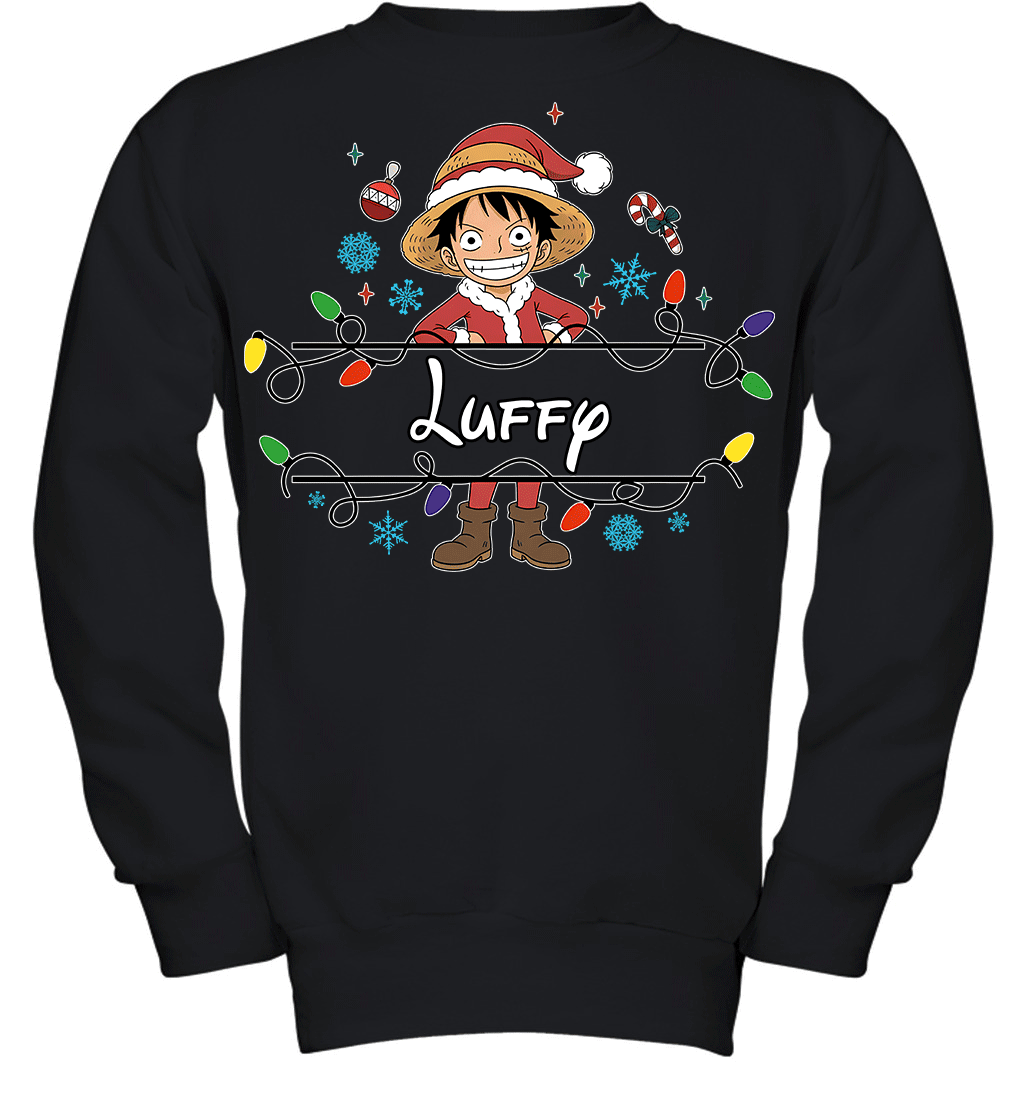 Monkey D. Luffy Christmas Magic Light Up Your Holiday With Style Graphic T-shirt