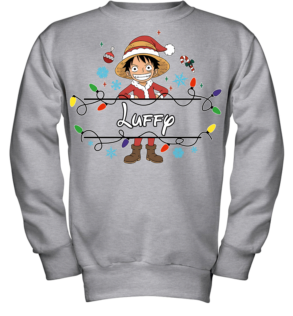 Monkey D. Luffy Christmas Magic Light Up Your Holiday With Style Graphic T-shirt