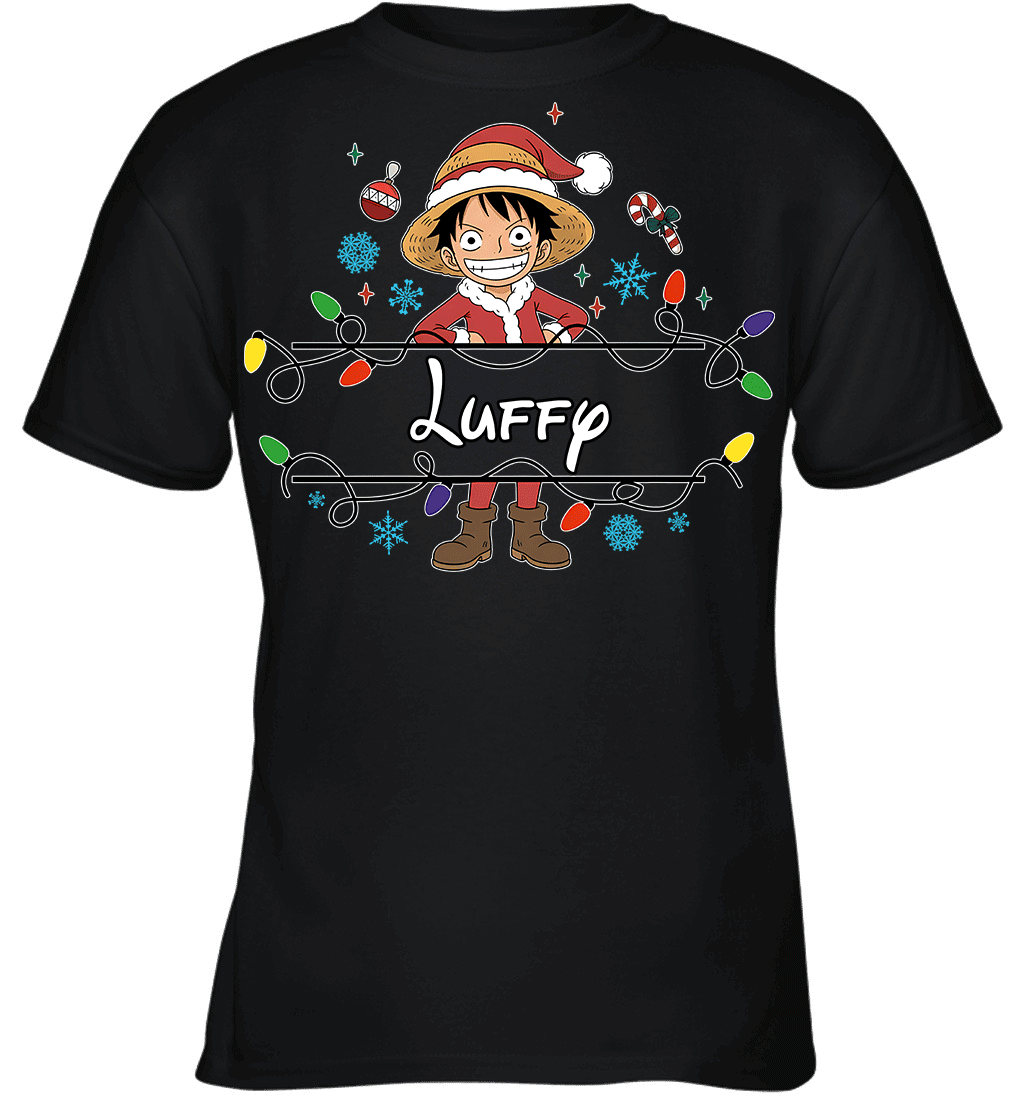 Monkey D. Luffy Christmas Magic Light Up Your Holiday With Style Graphic T-shirt