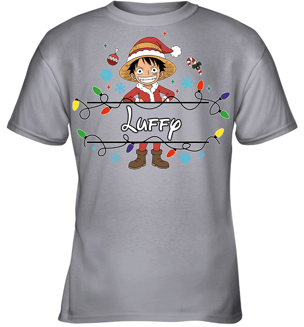 Monkey D. Luffy Christmas Magic Light Up Your Holiday With Style Graphic T-shirt