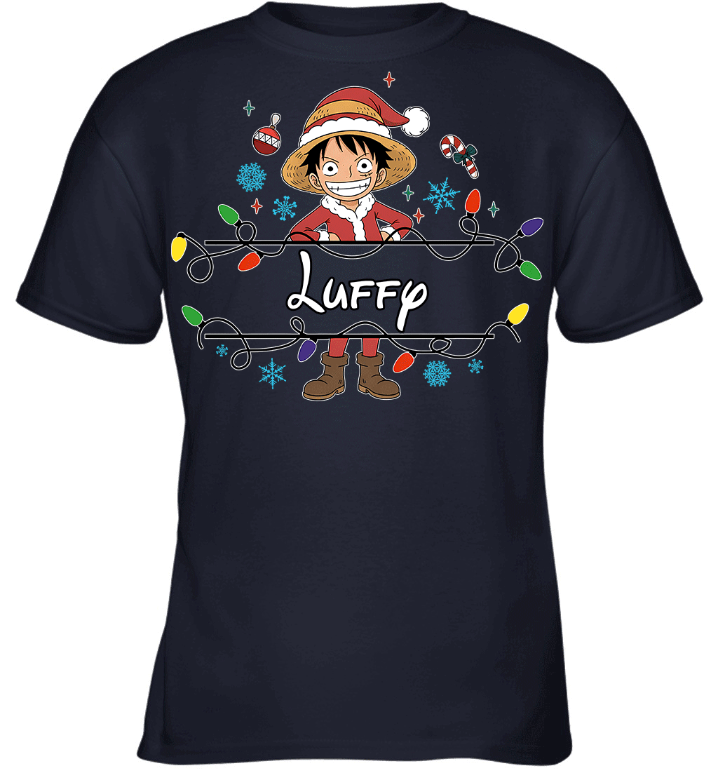 Monkey D. Luffy Christmas Magic Light Up Your Holiday With Style Graphic T-shirt