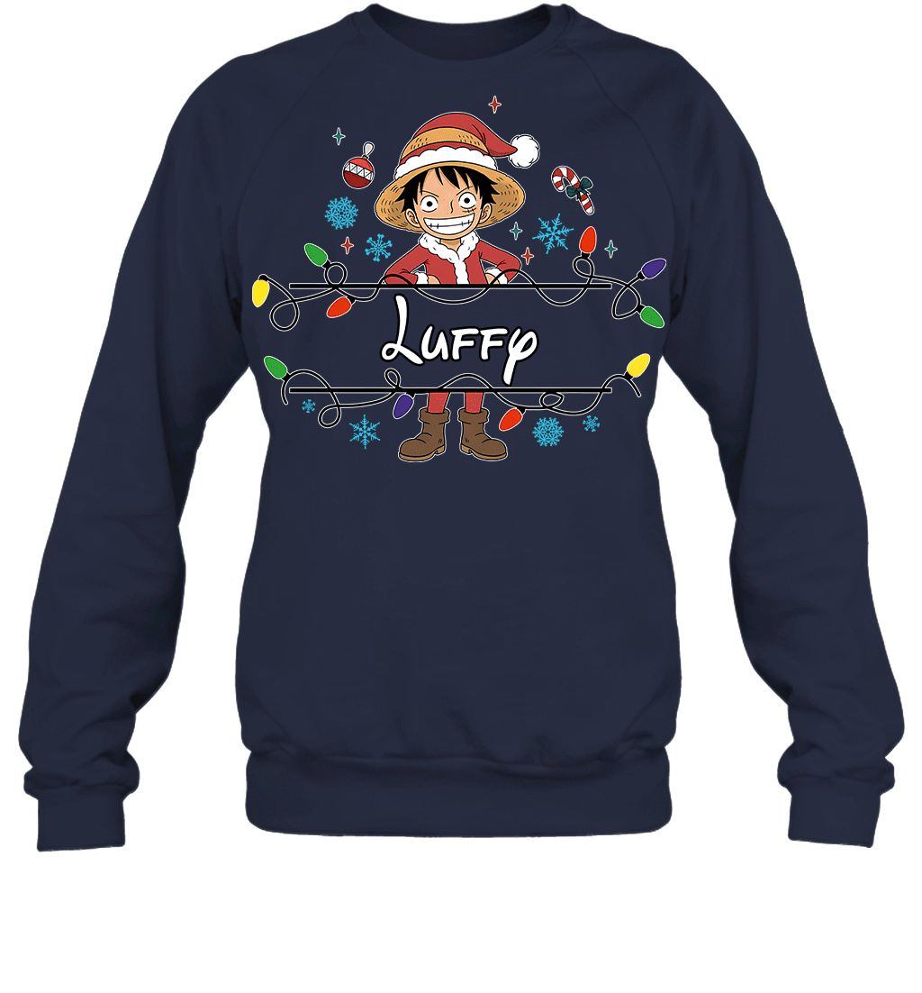 Monkey D. Luffy Christmas Magic Light Up Your Holiday With Style Graphic T-shirt